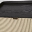 BROOKFIELD - Commode 3 tiroirs noire, beige et dorée