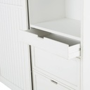 LOKRUM - Vaisselier 1 porte 3 tiroirs blanc