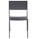 TERAMO - Chaise de jardin empilable en acier noir