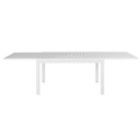 EXTENSO - Table de jardin extensible en aluminium blanc 6/12 personnes