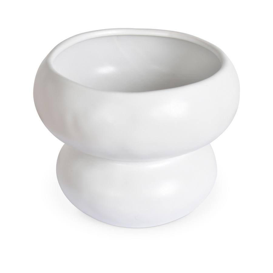 Coupe ceramic Organic blanche D19 H14,7cm