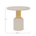 NALIMA - Table d'appoint en acier ivoire Ø50.5cm