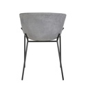 PARSON - Chaise grise et métal noir