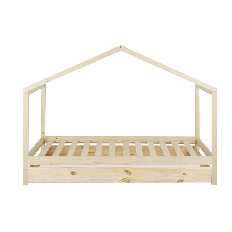 MIMIZAN - Lit cabane enfant en épicéa 90x190