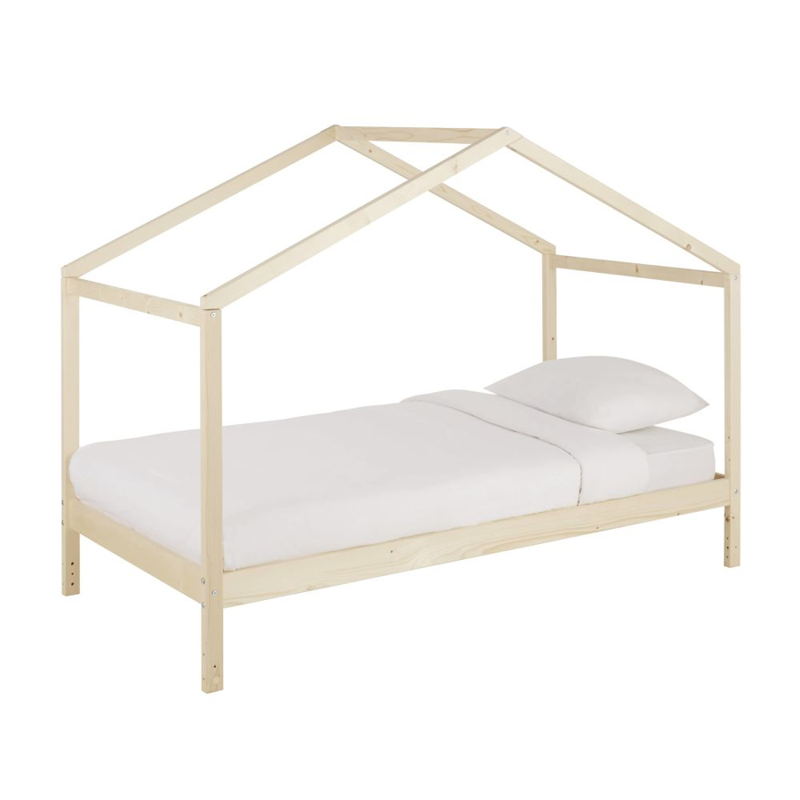MIMIZAN - Lit cabane enfant en épicéa 90x190