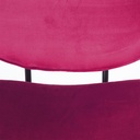 LUNA - Chaise en velours rose fuchsia et métal noir