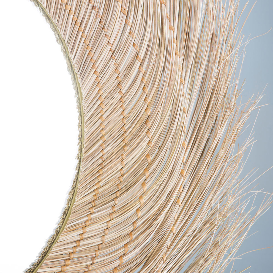 CEBU - Miroir rond en fibre de coco D110