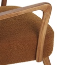 Fauteuil Meyer en Bouclettes Rouille avec Pieds en Bois pour Salon à Dakar, Sénégal