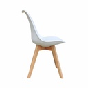 ALBA - Chaise style scandinave et hêtre massif blanc