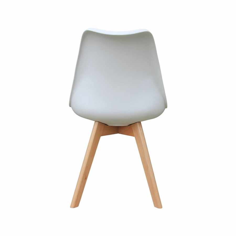 ALBA - Chaise style scandinave et hêtre massif blanc