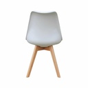 ALBA - Chaise style scandinave et hêtre massif blanc