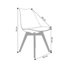 ALBA - Chaise style scandinave et hêtre massif blanc