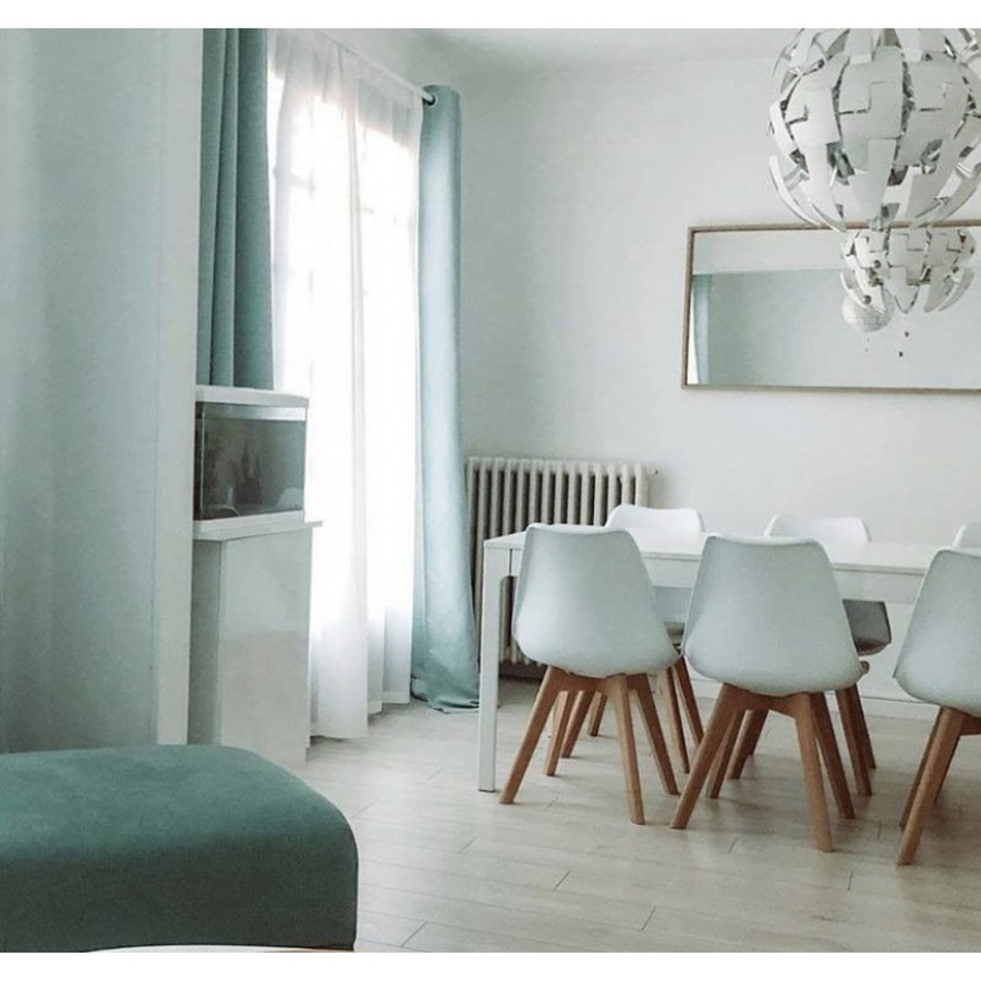 ALBA - Chaise style scandinave et hêtre massif blanc