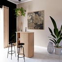 ZANZIBAR - Lanterne en bambou et verre, design moderne blanc mat, Dakar Sénégal
