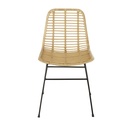 Chaise en rotin et acier noir disponible à Dakar Sénégal