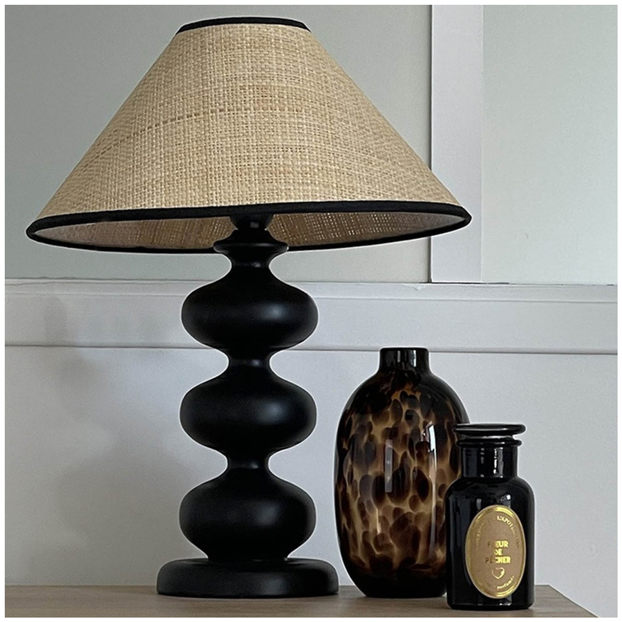 ALAN LEOPARD - Vase ovale en verre marron