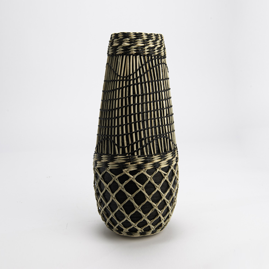 Décoration à poser vannerie en fibres naturelles H40 cm