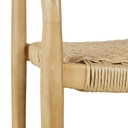Chaise à dîner Luanda Business de jardin professionnelles en bois d'acacia et résine tressée recyclée beige