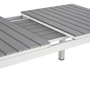 Table de jardin extensible en aluminium imitation bois gris clair et anthracite pour 6 à 8 personnes à Dakar, Sénégal