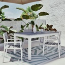 Mobilier extérieur moderne - Table extensible grise avec structure en aluminium robuste au Sénégal
