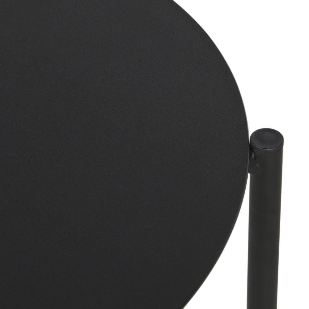 Table basse Siyah, ronde en métal gris anthracite, design moderne - Dakar, Sénégal