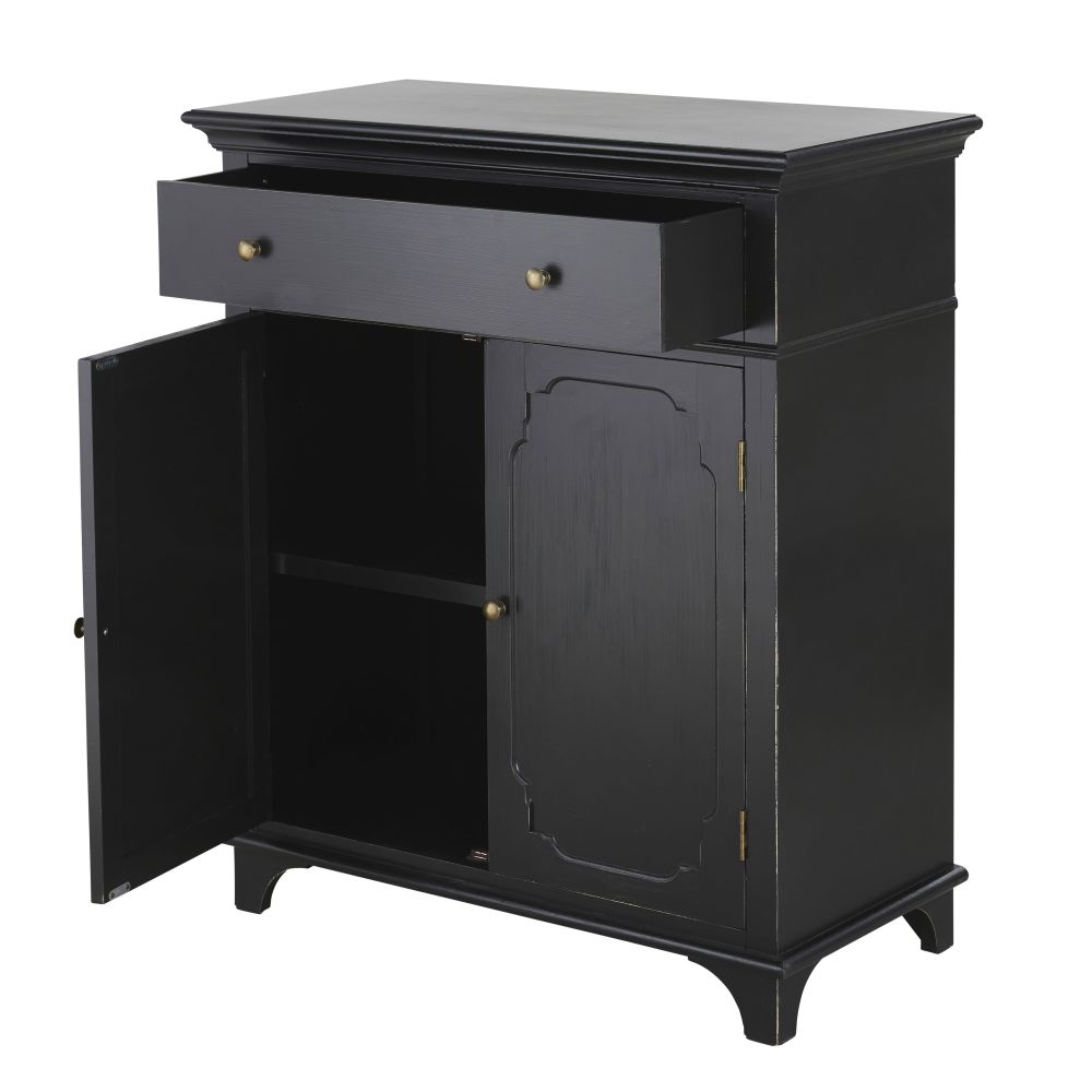 Buffet Selena 2 portes 1 tiroir noir charbon