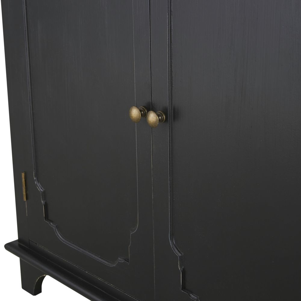 Buffet Selena 2 portes 1 tiroir noir charbon
