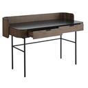 Bureau vintage Spiga 2 tiroirs pieds en métal noir