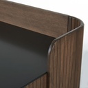 Bureau vintage Spiga 2 tiroirs pieds en métal noir