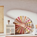 Petit meuble de rangement Asir 2 portes 1 tiroir cannage en pin