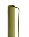 Vase Panzano en métal vert olive brillant