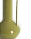 Vase Panzano en métal vert olive brillant