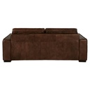 Canapé convertible Colonel 3 places en cuir marron