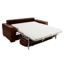 Canapé convertible Colonel 3 places en cuir marron