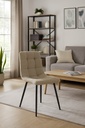 Chaise Alice en tissu texturé marron beige