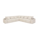 Accoudoir Oman pour canapé modulable en velours côtelé beige
