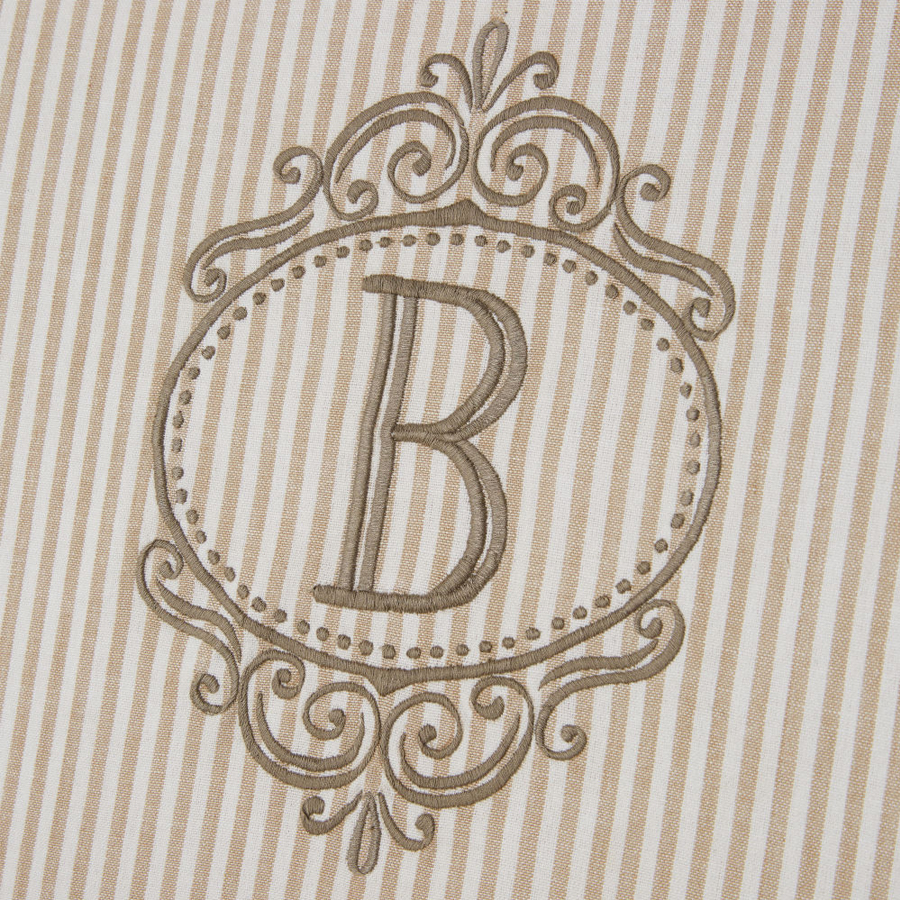 BARBADE - Housse de fauteuil en coton motifs rayures 80x98