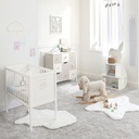 CELESTE - Tapis étoile écru 100x100