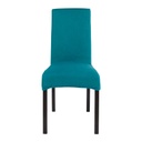 MARGAUX - Housse de chaise en coton bleu canard 41x70