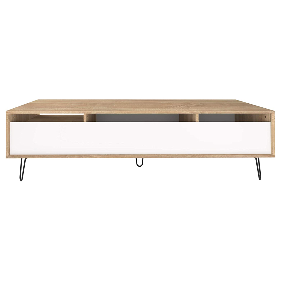 AERO - Meuble TV Chêne et Blanc 165 X 40