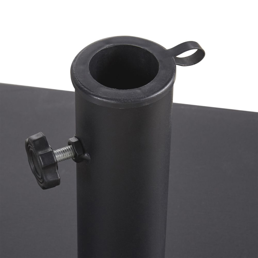 FUZU - Pied de parasol en fer noir mat 35 kg