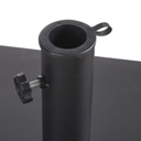 FUZU - Pied de parasol en fer noir mat 35 kg
