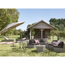FUZU - Pied de parasol en fer noir mat 35 kg