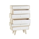Semainier SPRING, meuble scandinave 6 tiroirs en bois blanc, Dakar Sénégal