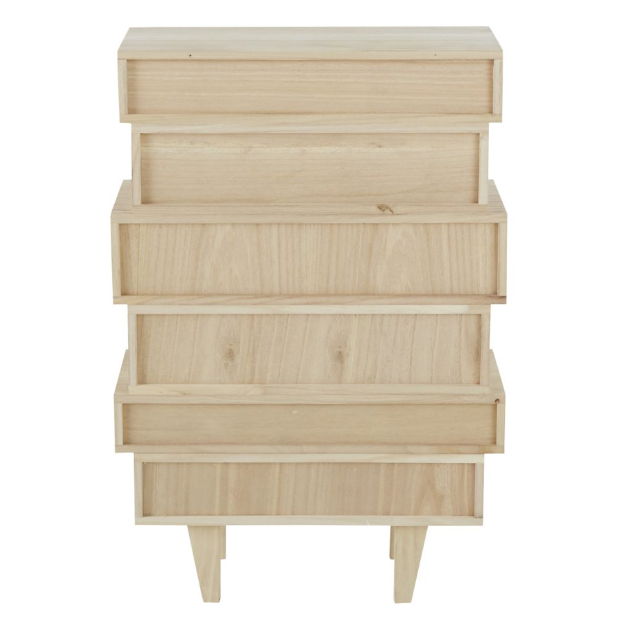 Meuble semainier SPRING en paulownia blanc, style épuré et fonctionnel, Dakar Sénégal