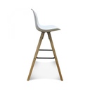 Chaise de bar design scandinave blanche