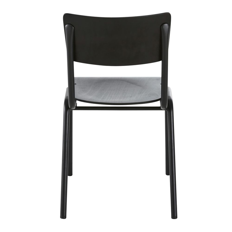 COLLEGE - Chaise en hêtre noir
