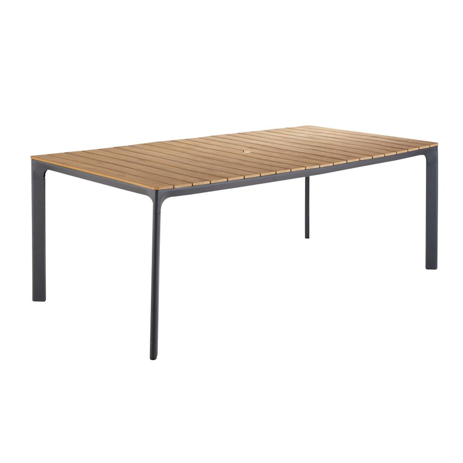 FUJI - Table de jardin 6/8 personnes en composite et aluminium L200
