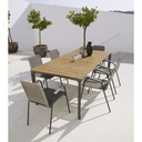 FUJI - Table de jardin 6/8 personnes en composite et aluminium L200