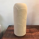 DIEGO - Vase en céramique pêche Ø15,5x41 cm